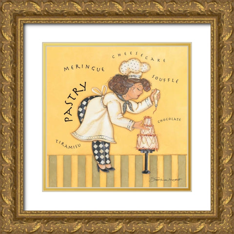 Pastry Chef Gold Ornate Wood Framed Art Print with Double Matting by Marrott, Stephanie
