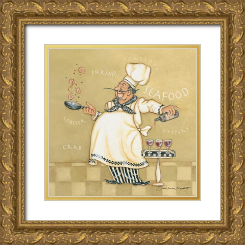 Seafood Chef Gold Ornate Wood Framed Art Print with Double Matting by Marrott, Stephanie
