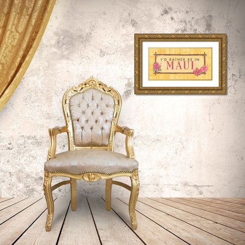 Maui Gold Ornate Wood Framed Art Print with Double Matting by Marrott, Stephanie