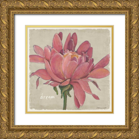 Dream Floral Gold Ornate Wood Framed Art Print with Double Matting by Marrott, Stephanie
