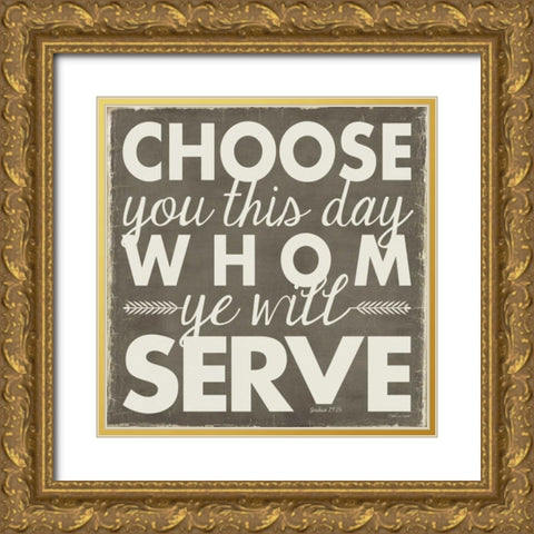 Choose You Gold Ornate Wood Framed Art Print with Double Matting by Marrott, Stephanie