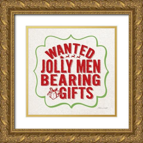 Jolly Men Gold Ornate Wood Framed Art Print with Double Matting by Marrott, Stephanie