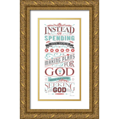 Seeking God Gold Ornate Wood Framed Art Print with Double Matting by Marrott, Stephanie