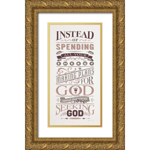 Seeking God Gold Ornate Wood Framed Art Print with Double Matting by Marrott, Stephanie