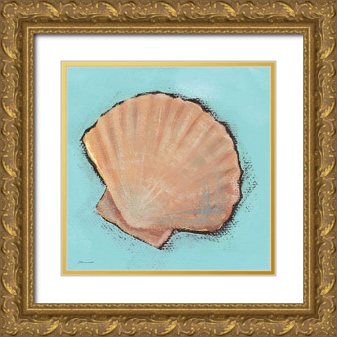 Fanshell Gold Ornate Wood Framed Art Print with Double Matting by Marrott, Stephanie