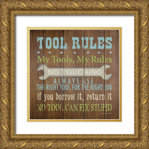Tool Rules II Gold Ornate Wood Framed Art Print with Double Matting by Marrott, Stephanie