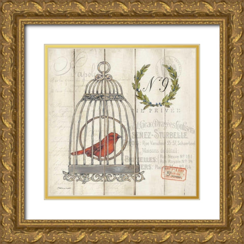 Canary Gold Ornate Wood Framed Art Print with Double Matting by Marrott, Stephanie