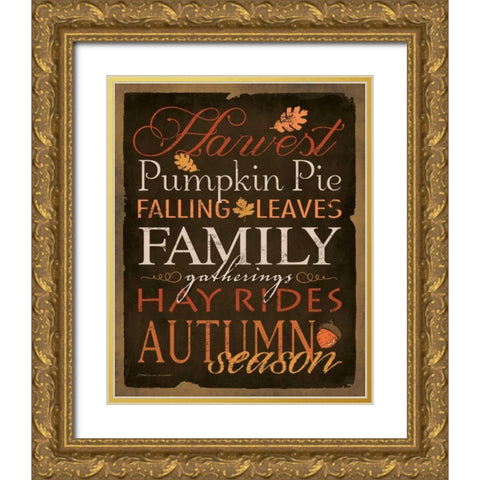 Harvest Gold Ornate Wood Framed Art Print with Double Matting by Marrott, Stephanie