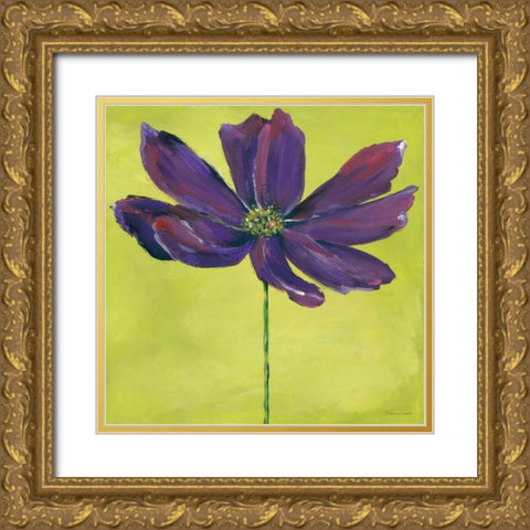 Purple Blooming I Gold Ornate Wood Framed Art Print with Double Matting by Marrott, Stephanie