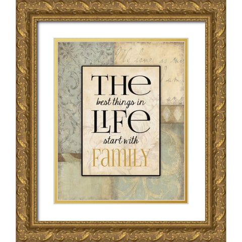 The Best Things Gold Ornate Wood Framed Art Print with Double Matting by Marrott, Stephanie