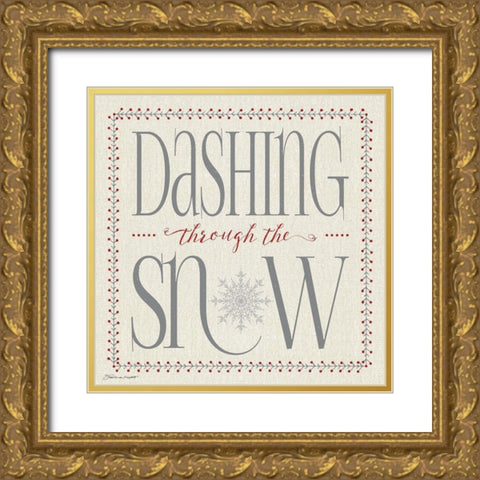 Dashing Gold Ornate Wood Framed Art Print with Double Matting by Marrott, Stephanie