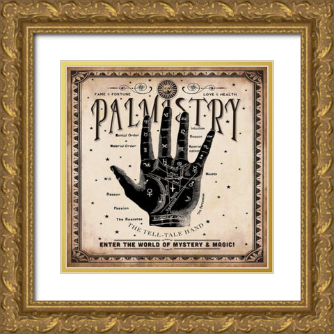 Palmistry Gold Ornate Wood Framed Art Print with Double Matting by Marrott, Stephanie