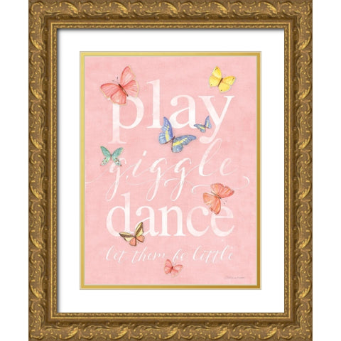 Be Little Gold Ornate Wood Framed Art Print with Double Matting by Marrott, Stephanie