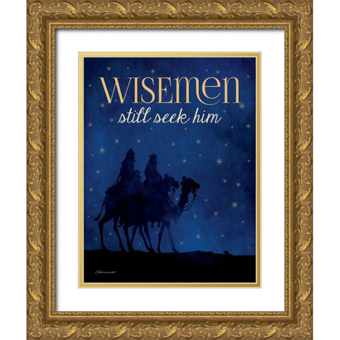 Wisemen Gold Ornate Wood Framed Art Print with Double Matting by Marrott, Stephanie