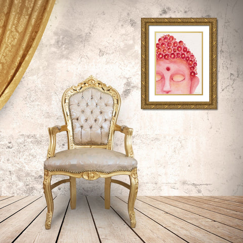 Buddha In Pink III Gold Ornate Wood Framed Art Print with Double Matting by Marrott, Stephanie