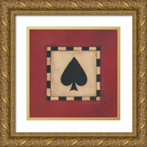 Spade Gold Ornate Wood Framed Art Print with Double Matting by Marrott, Stephanie