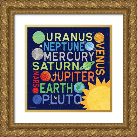 Our Planets Gold Ornate Wood Framed Art Print with Double Matting by Marrott, Stephanie