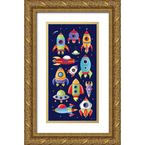 Rocket Shopping Gold Ornate Wood Framed Art Print with Double Matting by Marrott, Stephanie