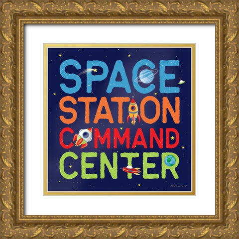 Space Command Gold Ornate Wood Framed Art Print with Double Matting by Marrott, Stephanie