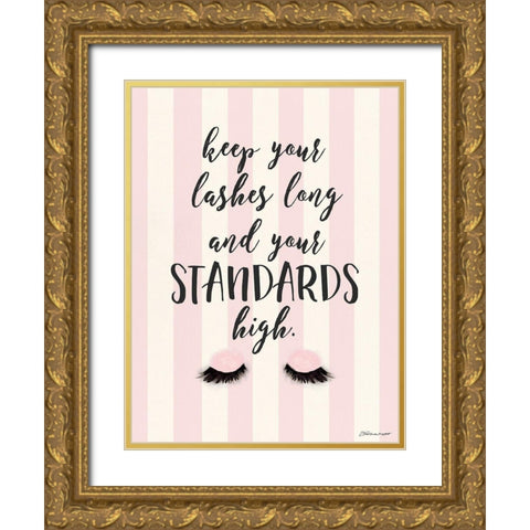 Lashes Long Gold Ornate Wood Framed Art Print with Double Matting by Marrott, Stephanie