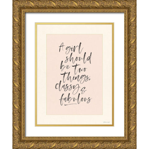 Classy and Fabulous Gold Ornate Wood Framed Art Print with Double Matting by Marrott, Stephanie
