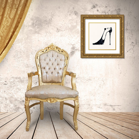 New Shoes IV Gold Ornate Wood Framed Art Print with Double Matting by Marrott, Stephanie