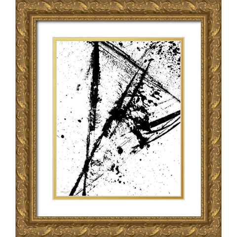 Riot In Black Gold Ornate Wood Framed Art Print with Double Matting by Marrott, Stephanie