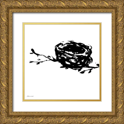 Nest II Gold Ornate Wood Framed Art Print with Double Matting by Marrott, Stephanie