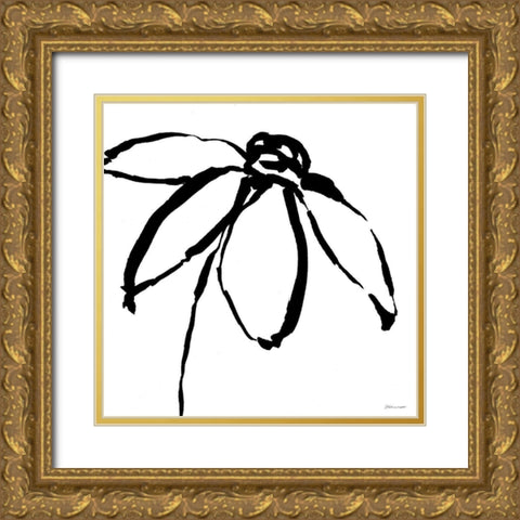 Daisy Gold Ornate Wood Framed Art Print with Double Matting by Marrott, Stephanie