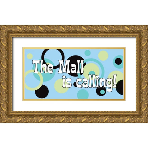 The Mall Is Calling Gold Ornate Wood Framed Art Print with Double Matting by Marrott, Stephanie