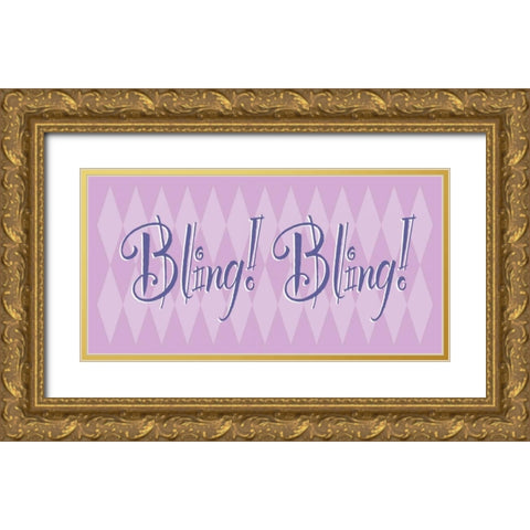 Bling Bling Gold Ornate Wood Framed Art Print with Double Matting by Marrott, Stephanie
