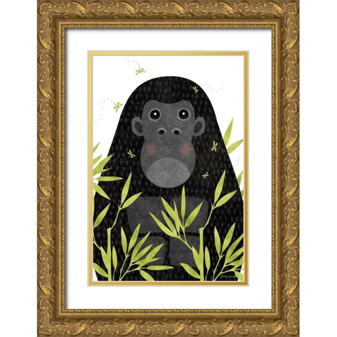 Gorilla Gold Ornate Wood Framed Art Print with Double Matting by Marrott, Stephanie
