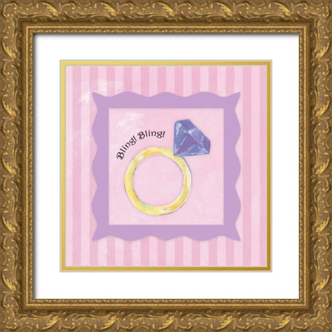 Bling! Bling! Gold Ornate Wood Framed Art Print with Double Matting by Marrott, Stephanie