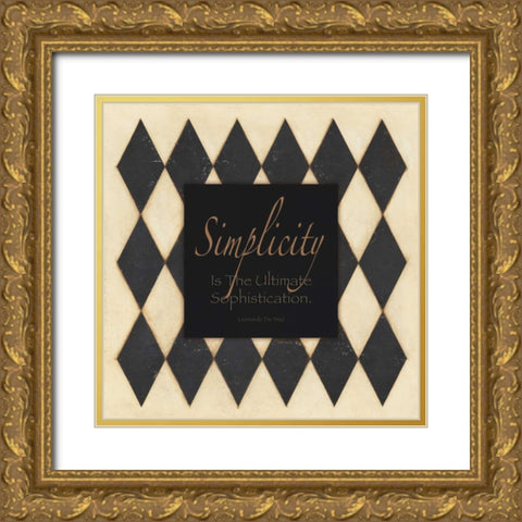 Simplicity Gold Ornate Wood Framed Art Print with Double Matting by Marrott, Stephanie