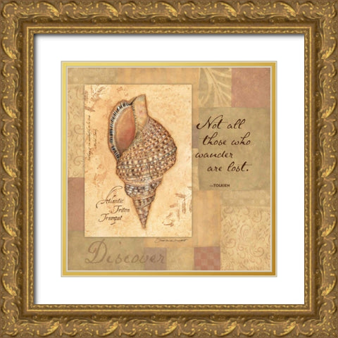 Discover Shell Gold Ornate Wood Framed Art Print with Double Matting by Marrott, Stephanie
