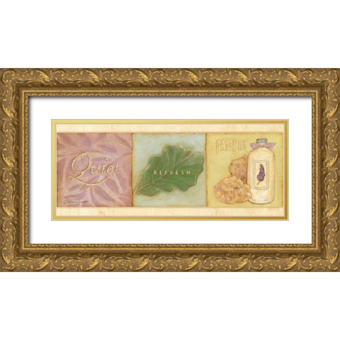 Quiet Refresh Pamper Gold Ornate Wood Framed Art Print with Double Matting by Marrott, Stephanie