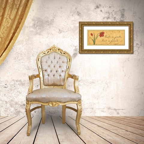 Enter as Guests Gold Ornate Wood Framed Art Print with Double Matting by Marrott, Stephanie