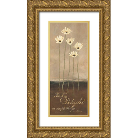 Delight Gold Ornate Wood Framed Art Print with Double Matting by Marrott, Stephanie