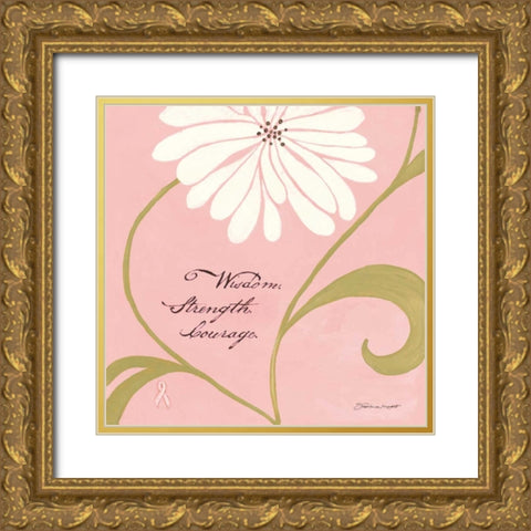 Wisdom Strength Courage Gold Ornate Wood Framed Art Print with Double Matting by Marrott, Stephanie