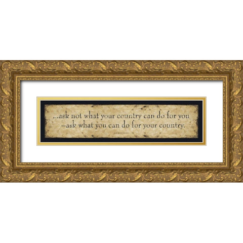 Ask Not Gold Ornate Wood Framed Art Print with Double Matting by Marrott, Stephanie