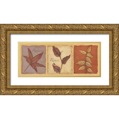Reduce Reuse Recycle Gold Ornate Wood Framed Art Print with Double Matting by Marrott, Stephanie