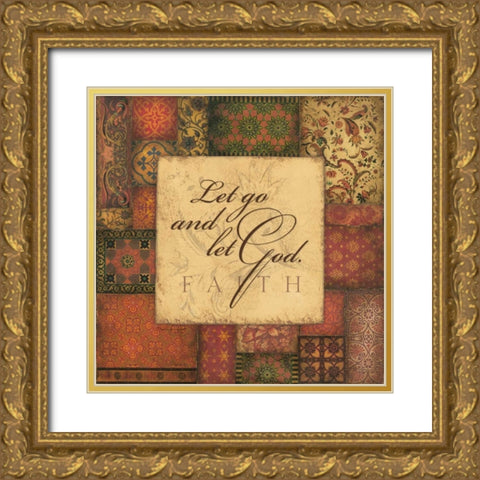 Let Go Gold Ornate Wood Framed Art Print with Double Matting by Marrott, Stephanie
