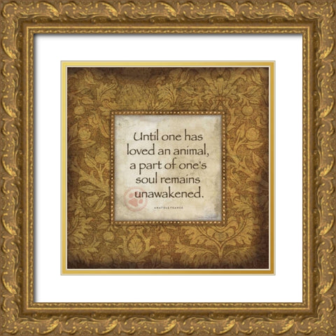 Dog Wags His Tail Gold Ornate Wood Framed Art Print with Double Matting by Marrott, Stephanie