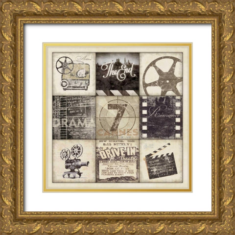Vintage Movie Gold Ornate Wood Framed Art Print with Double Matting by Marrott, Stephanie