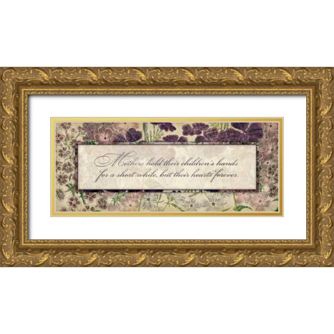 Mothers Hold Gold Ornate Wood Framed Art Print with Double Matting by Marrott, Stephanie