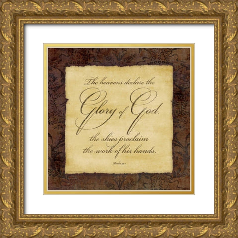 Glory to God Gold Ornate Wood Framed Art Print with Double Matting by Marrott, Stephanie