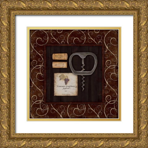 Corkscrew IV Gold Ornate Wood Framed Art Print with Double Matting by Marrott, Stephanie
