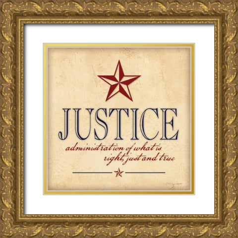 Justice Gold Ornate Wood Framed Art Print with Double Matting by Marrott, Stephanie