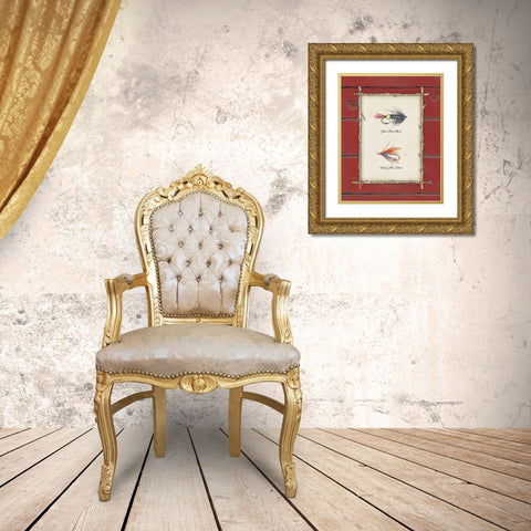 Fish Flies I Gold Ornate Wood Framed Art Print with Double Matting by Marrott, Stephanie