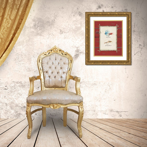 Fish Flies III Gold Ornate Wood Framed Art Print with Double Matting by Marrott, Stephanie
